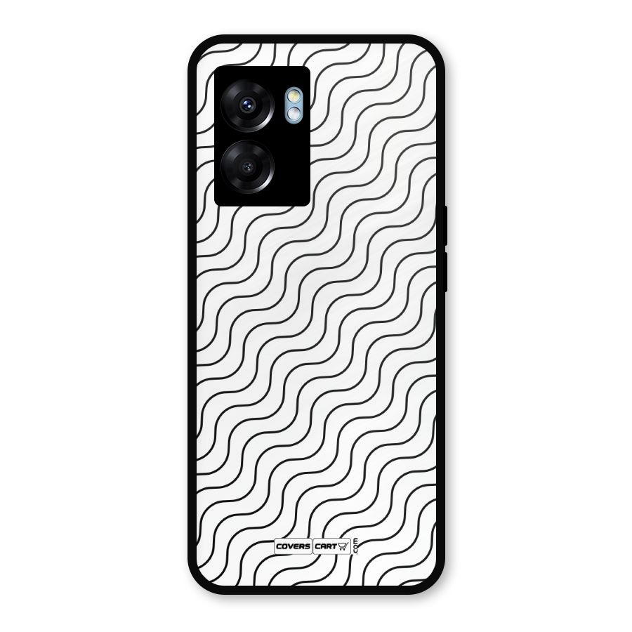 Wavy Pattern Metal Back Case for Realme Narzo 50 5G