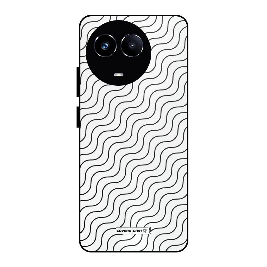 Wavy Pattern Metal Back Case for Realme Narzo 60X