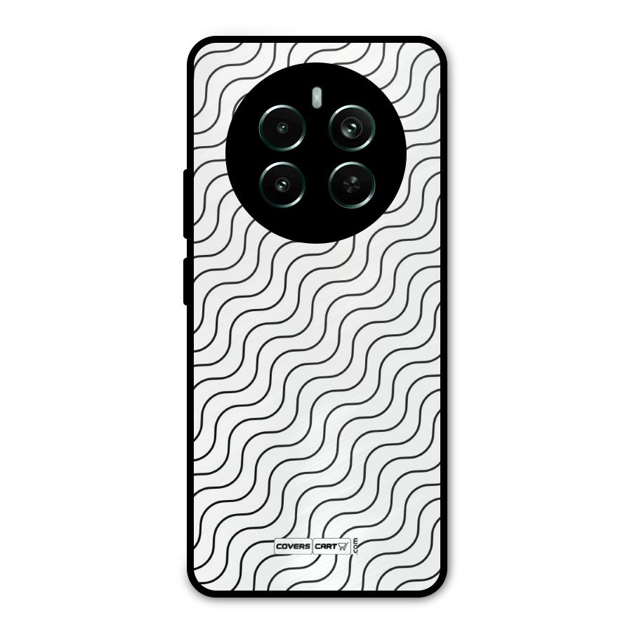 Wavy Pattern Metal Back Case for Realme Narzo 70 Pro