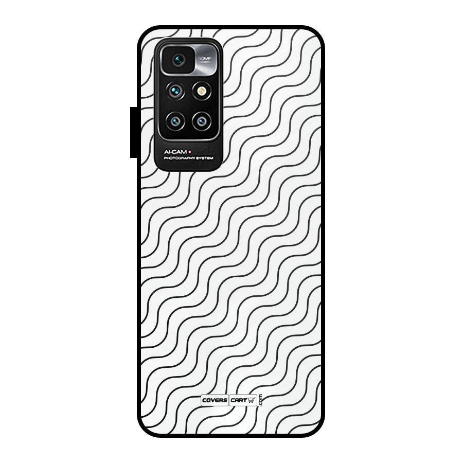 Wavy Pattern Metal Back Case for Redmi 10 Prime