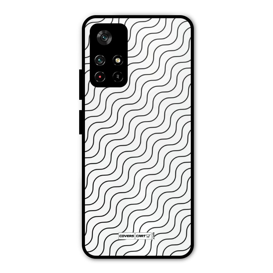 Wavy Pattern Metal Back Case for Redmi Note 11T 5G