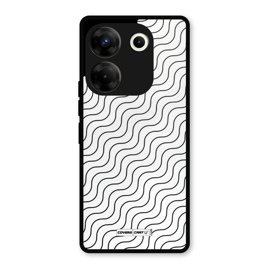 Wavy Pattern Metal Back Case for Tecno Camon 20