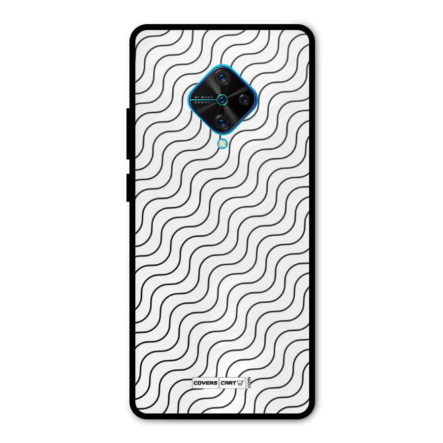Wavy Pattern Metal Back Case for Vivo S1 Pro