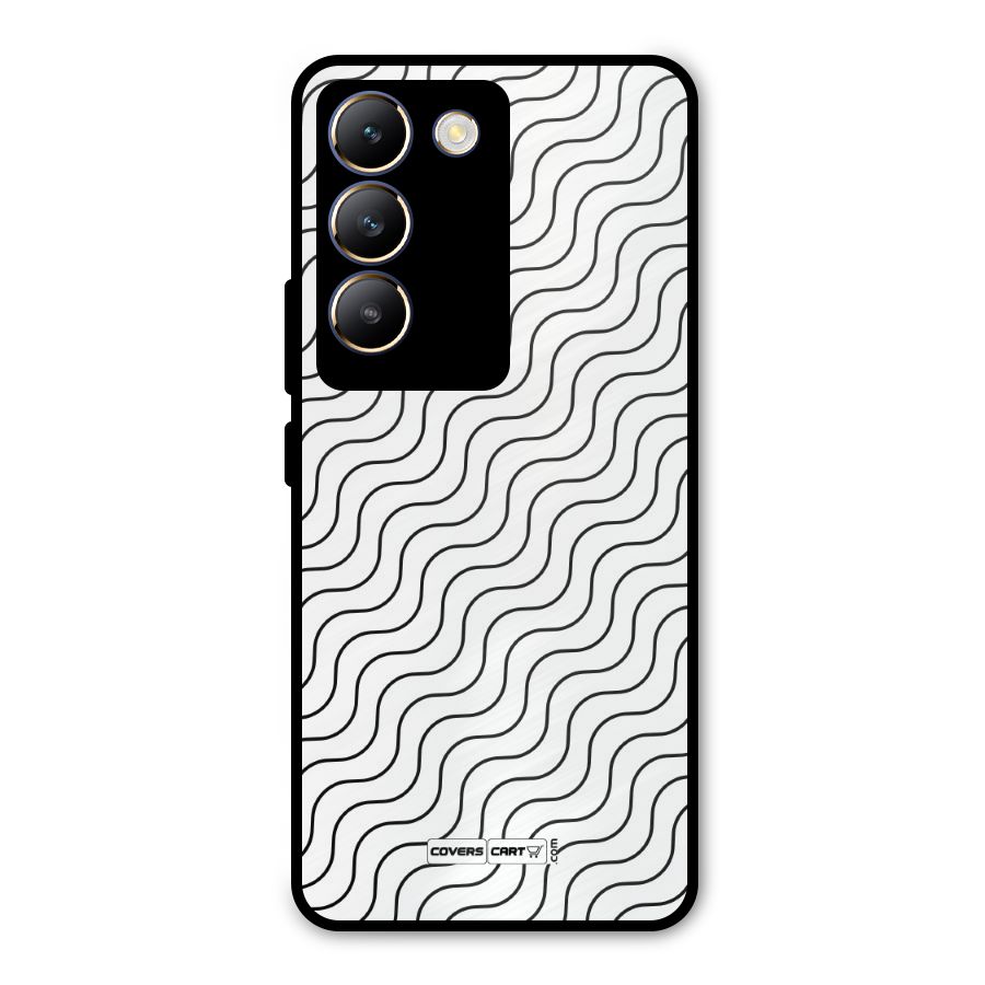 Wavy Pattern Metal Back Case for Vivo T3 5G