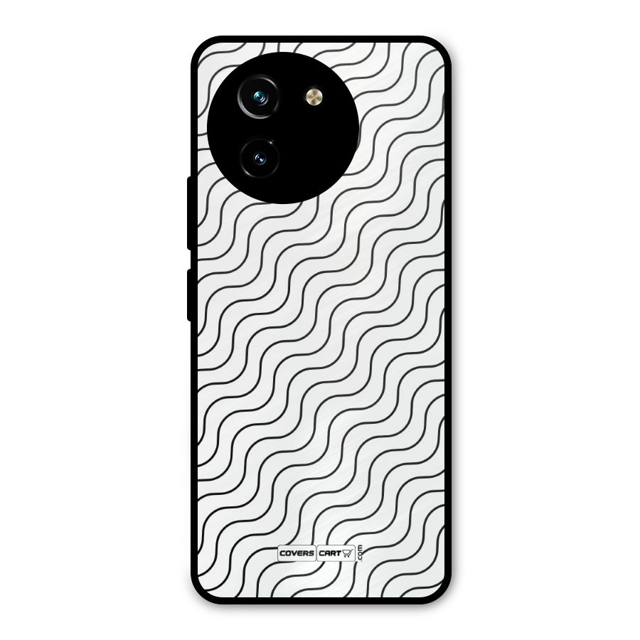 Wavy Pattern Metal Back Case for Vivo T3x