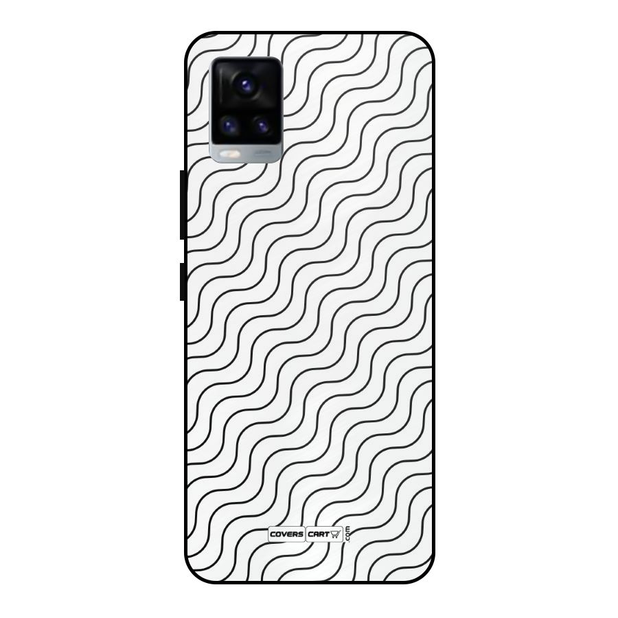 Wavy Pattern Metal Back Case for Vivo V20 2021