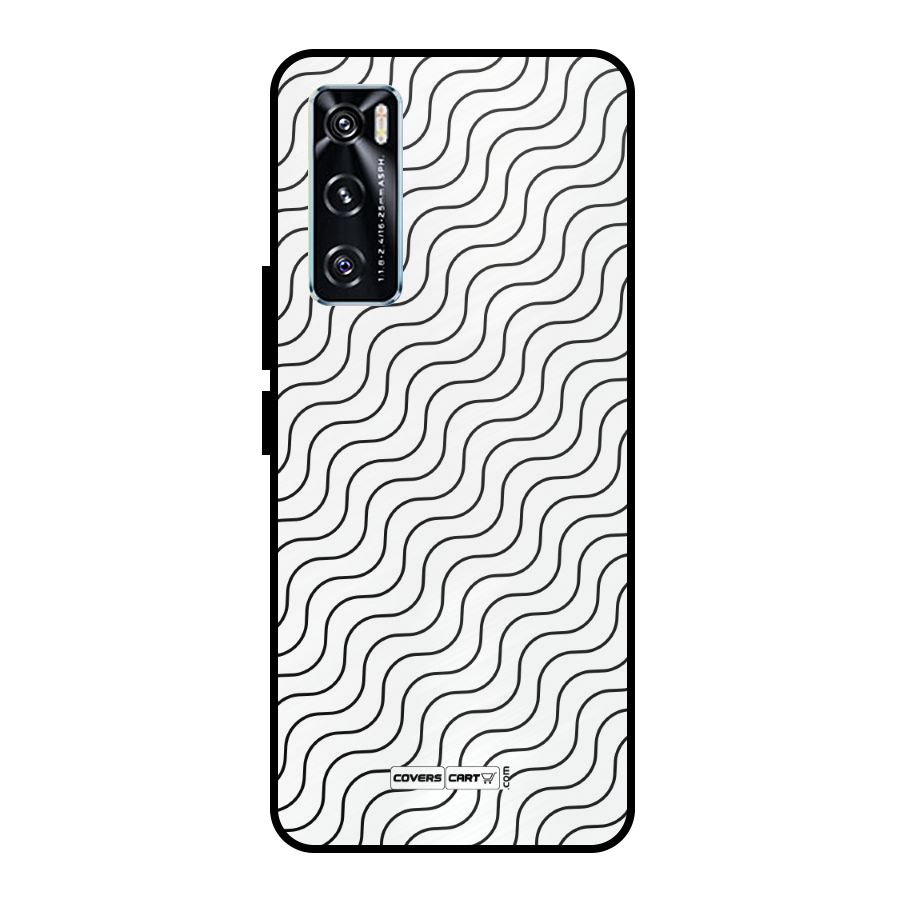 Wavy Pattern Metal Back Case for Vivo V20 SE