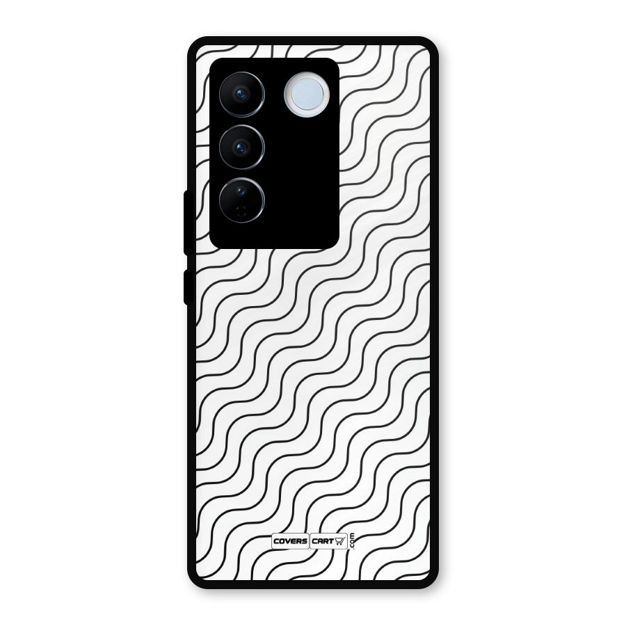 Wavy Pattern Metal Back Case for Vivo V27