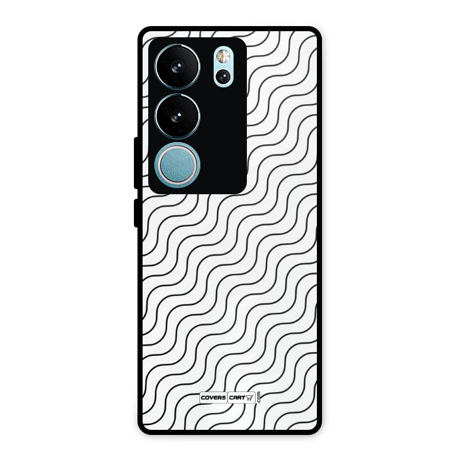 Wavy Pattern Metal Back Case for Vivo V29