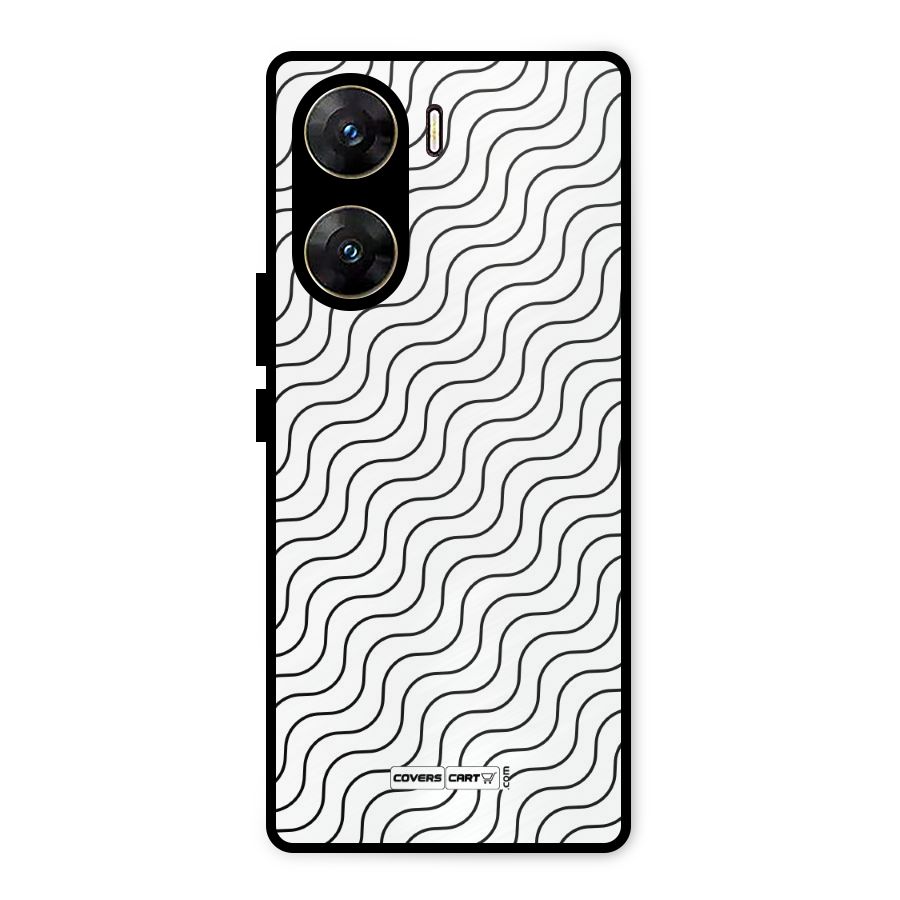 Wavy Pattern Metal Back Case for Vivo V29e