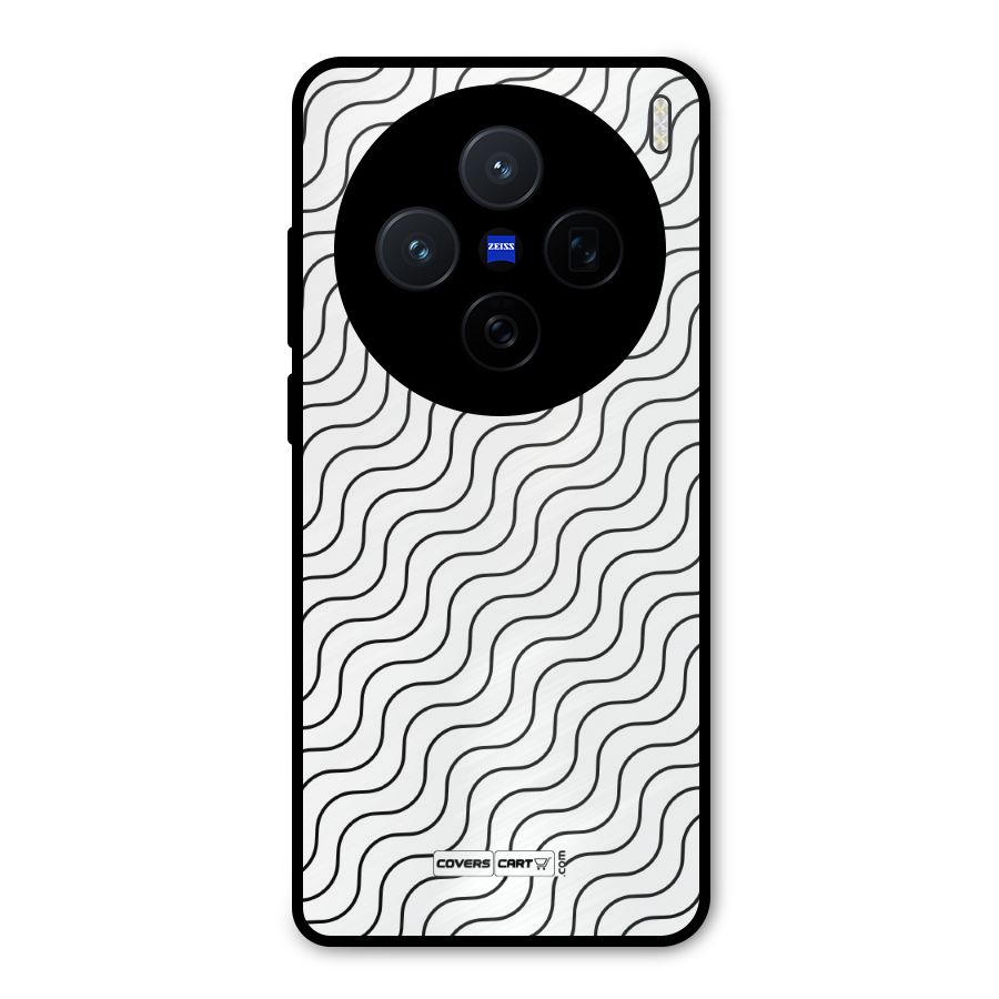 Wavy Pattern Metal Back Case for Vivo X200