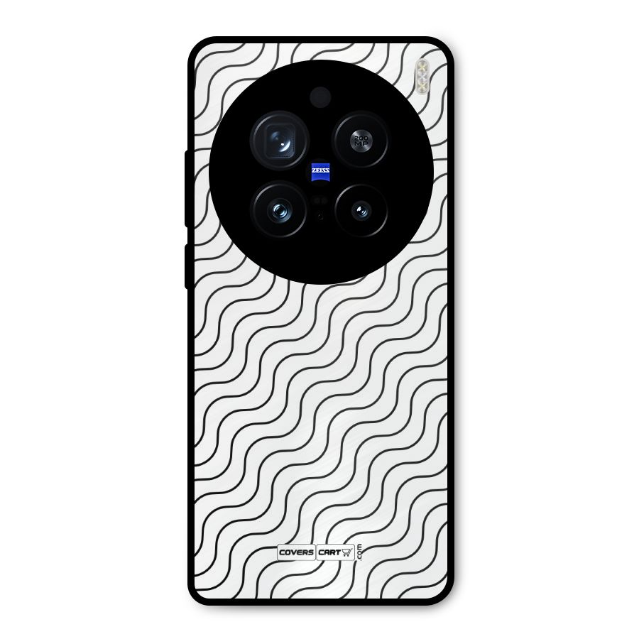 Wavy Pattern Metal Back Case for Vivo X200 Pro