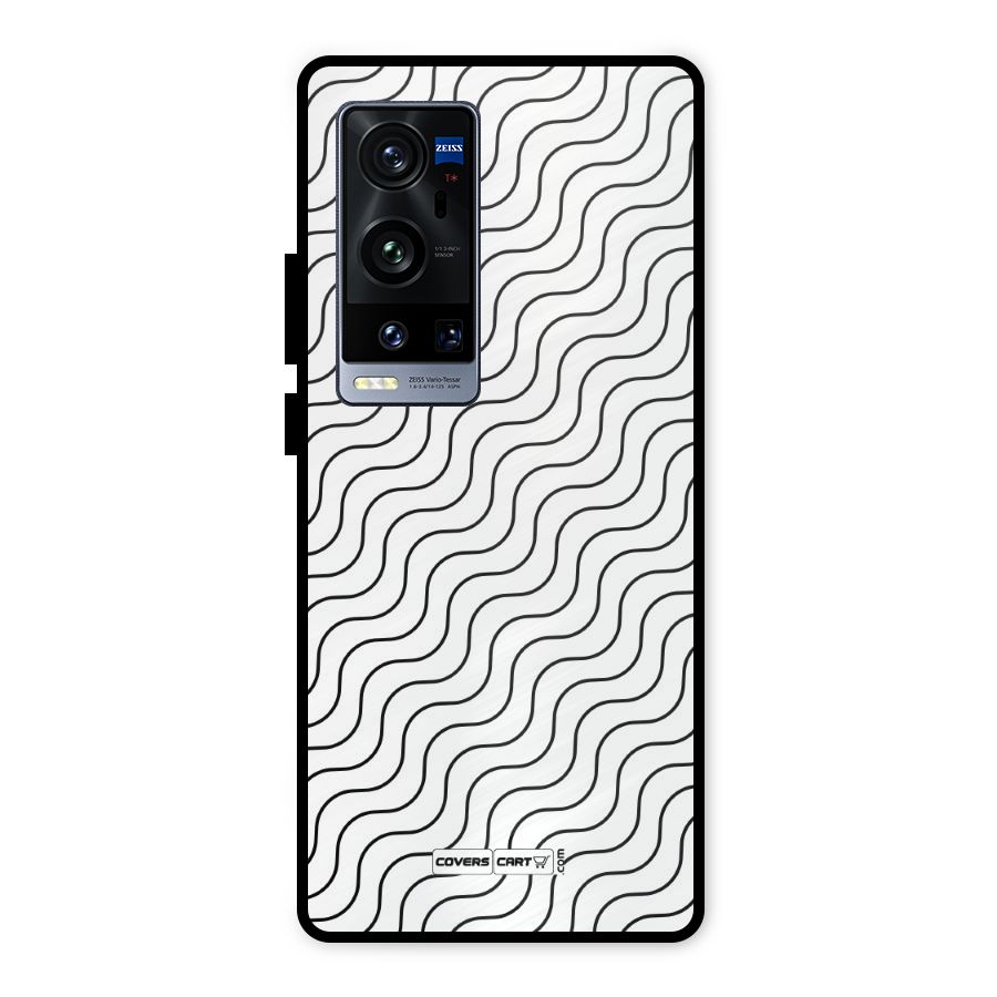 Wavy Pattern Metal Back Case for Vivo X60 Pro Plus