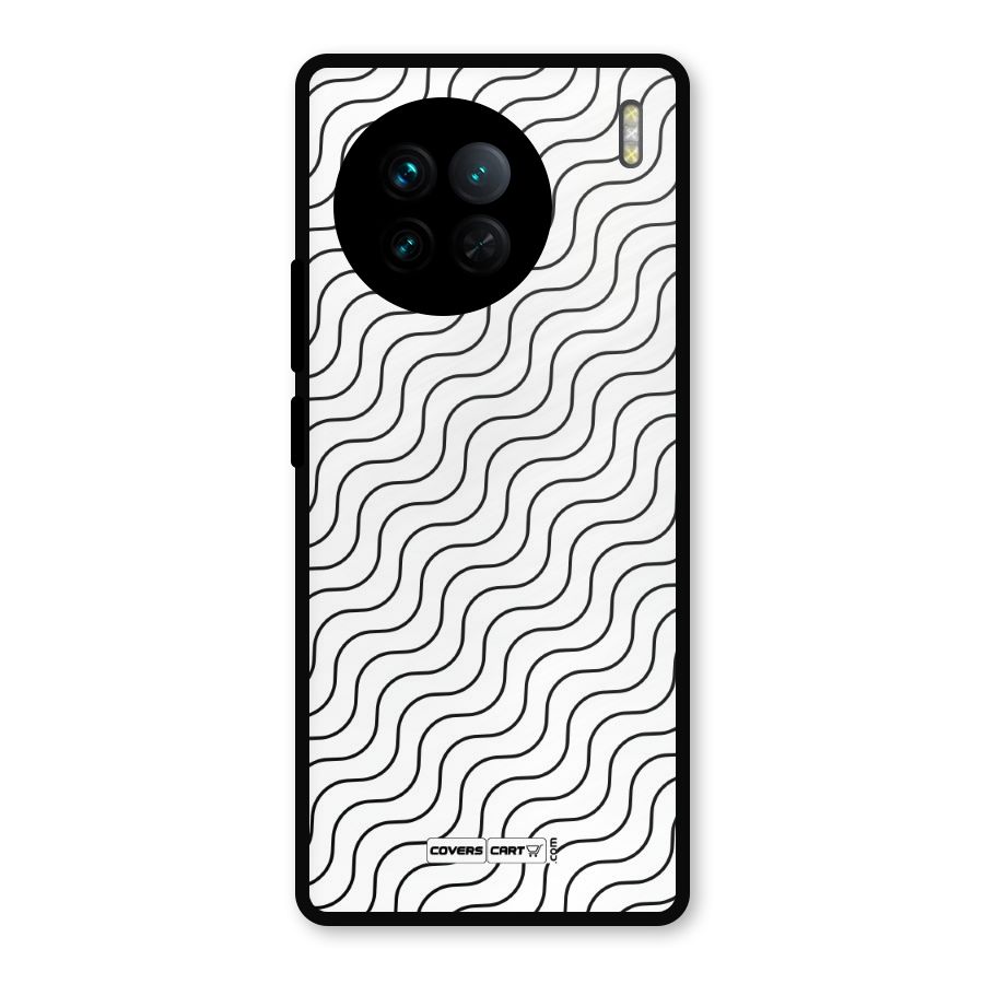 Wavy Pattern Metal Back Case for Vivo X90