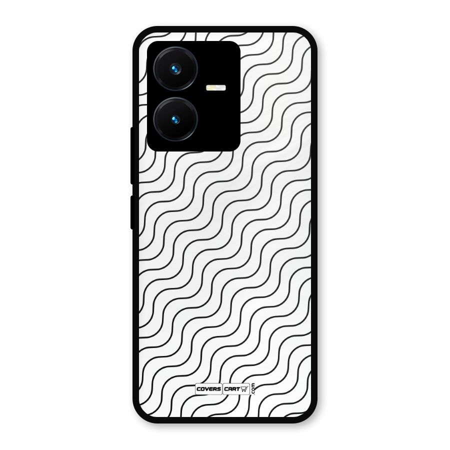 Wavy Pattern Metal Back Case for Vivo Y22
