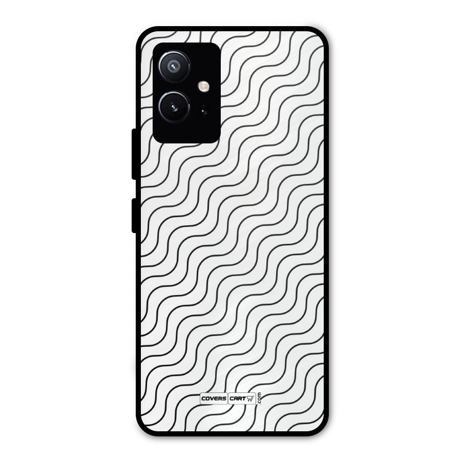 Wavy Pattern Metal Back Case for Vivo Y75 5G
