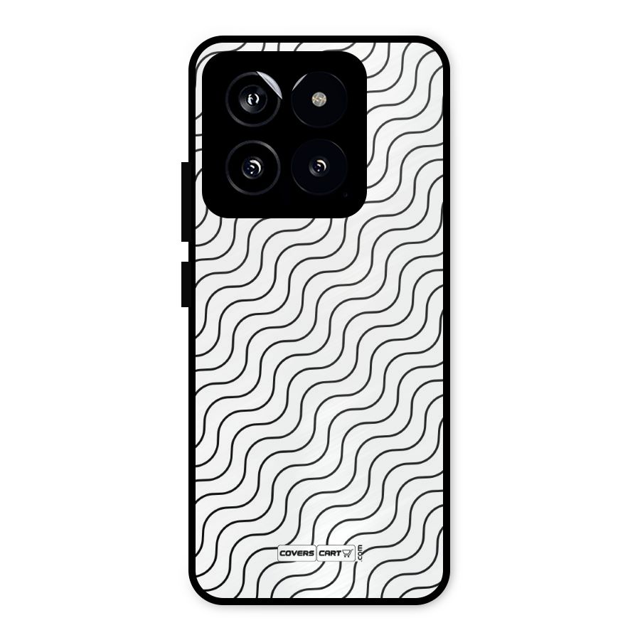 Wavy Pattern Metal Back Case for Xiaomi 14