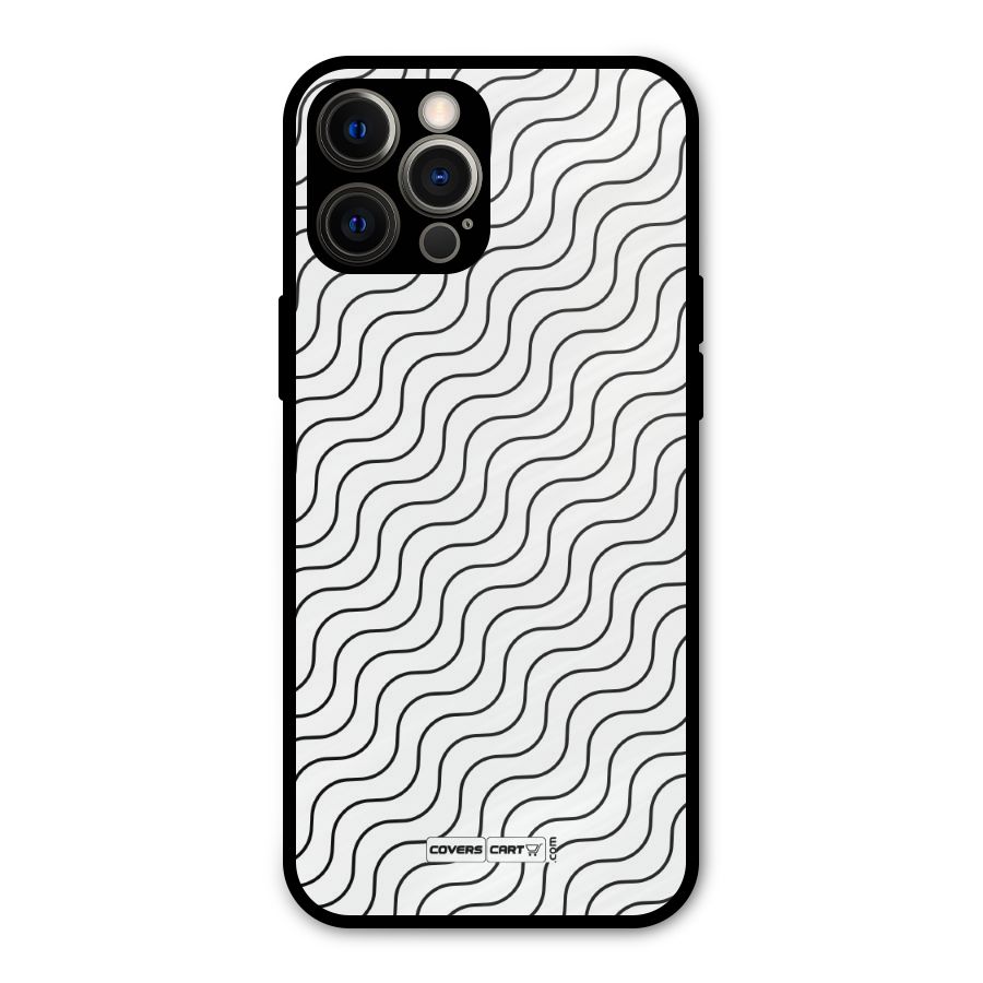 Wavy Pattern Metal Back Case for iPhone 12 Pro Max