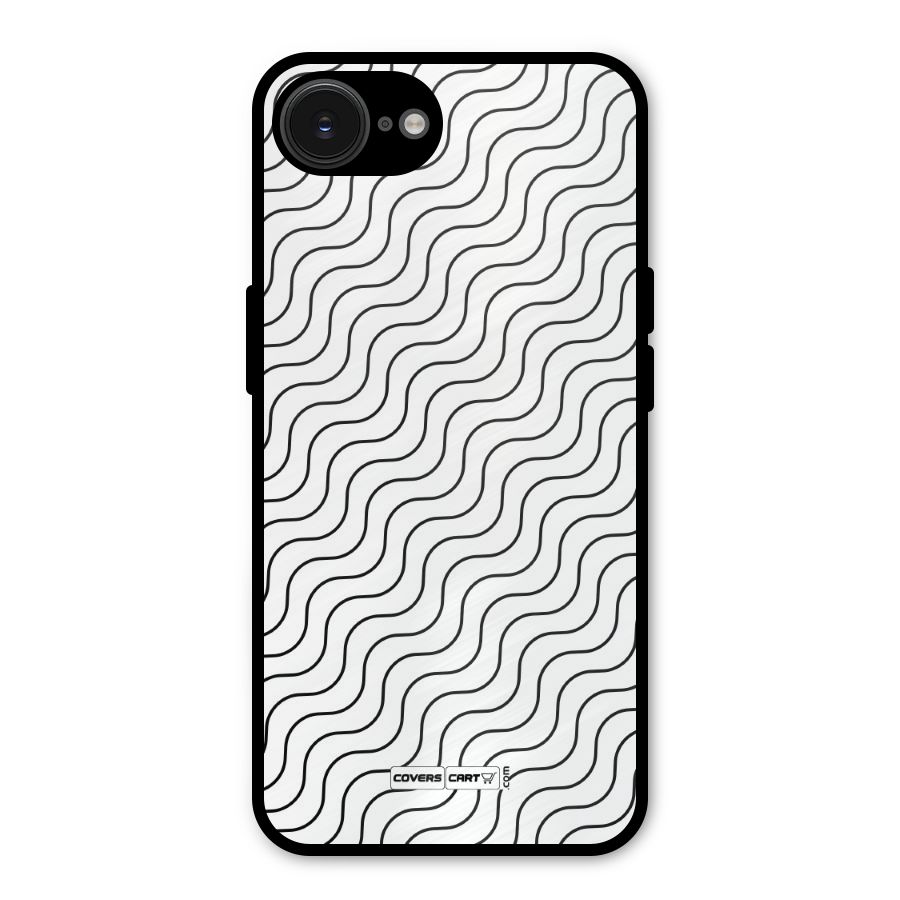 Wavy Pattern Metal Back Case for iPhone 16e