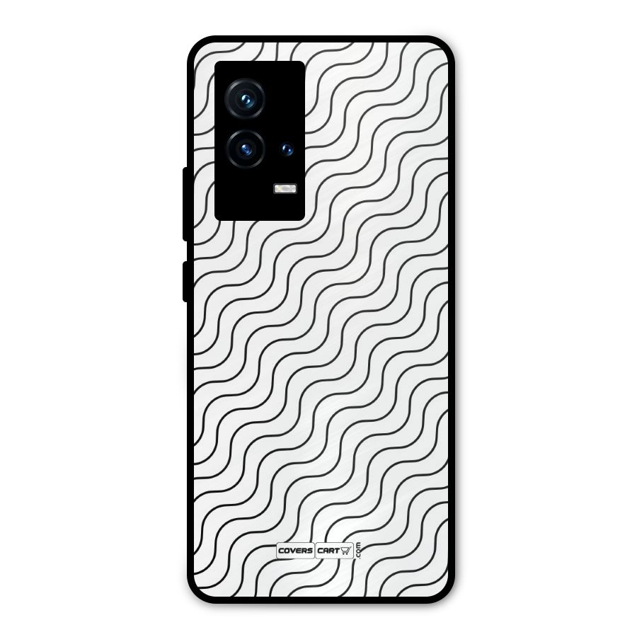 Wavy Pattern Metal Back Case for iQOO 9 5G