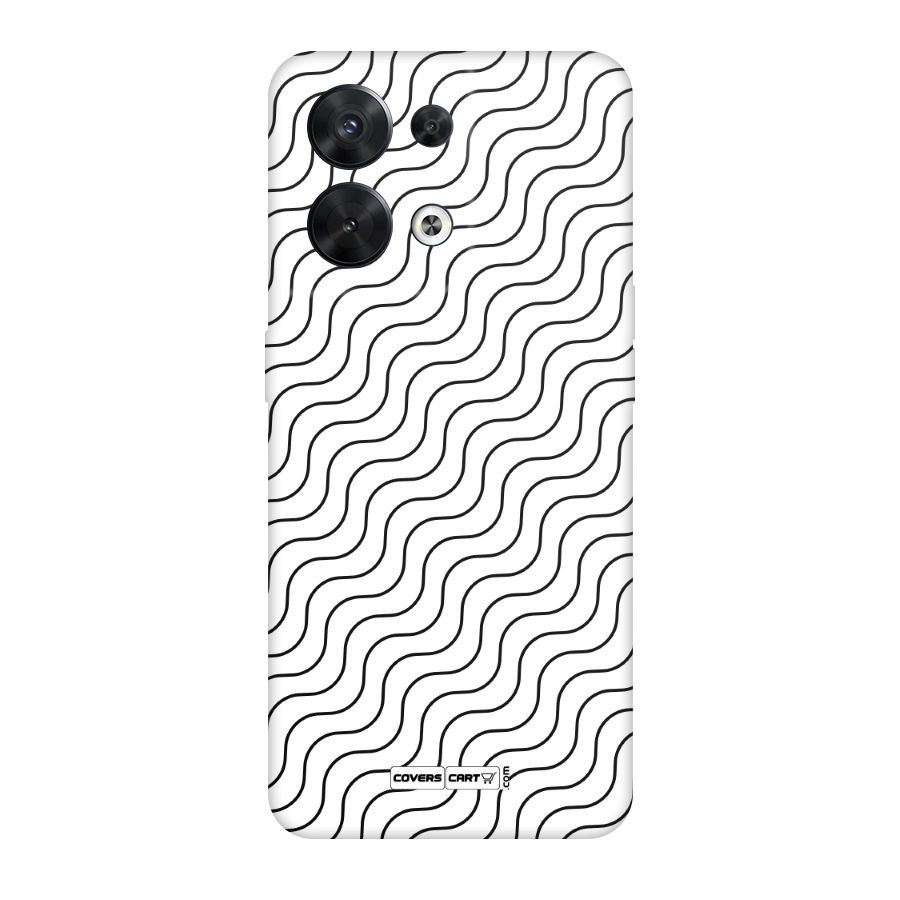 Wavy Pattern Original Polycarbonate Back Case for Oppo Reno8 5G