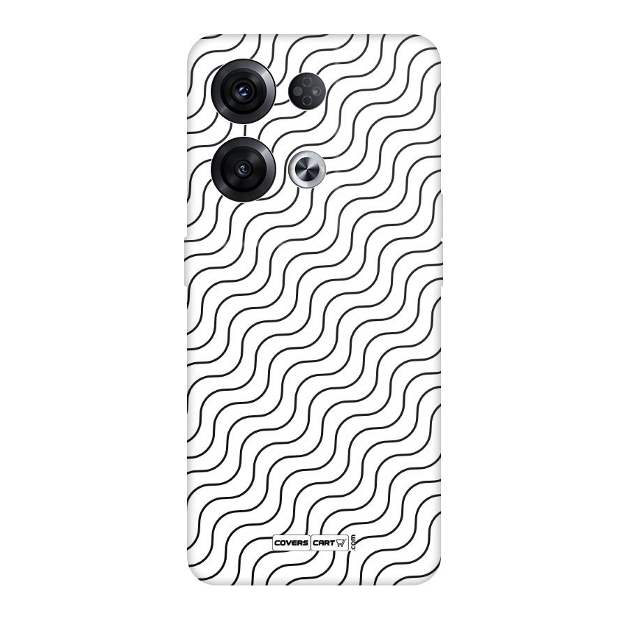 Wavy Pattern Original Polycarbonate Back Case for Oppo Reno8 Pro 5G