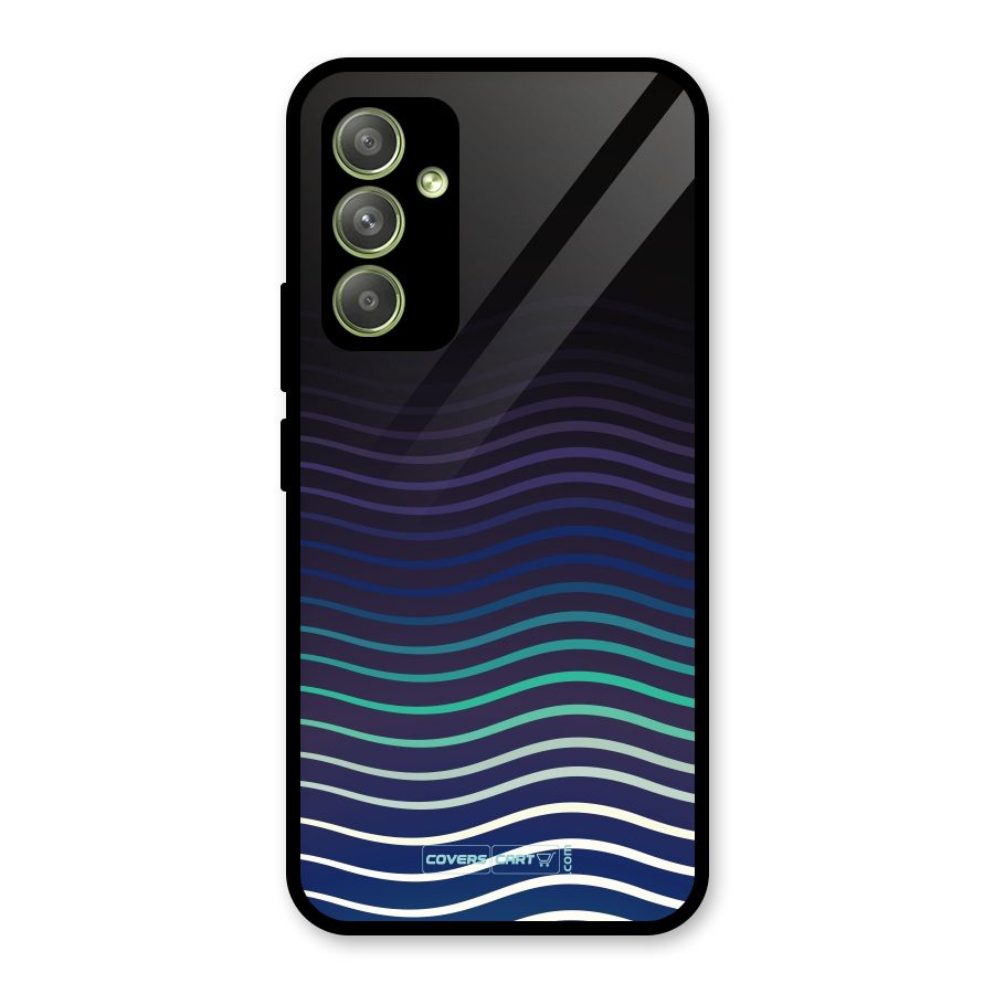 Wavy Stripes Glass Back Case for Galaxy A54