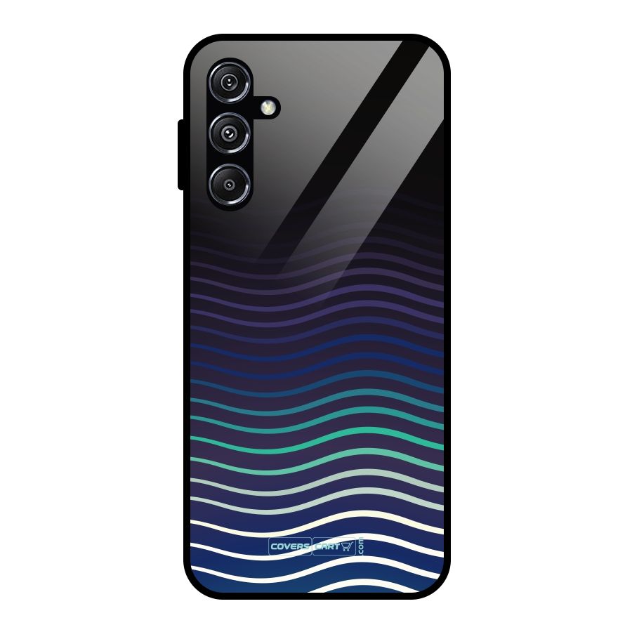 Wavy Stripes Glass Back Case for Galaxy M34 5G