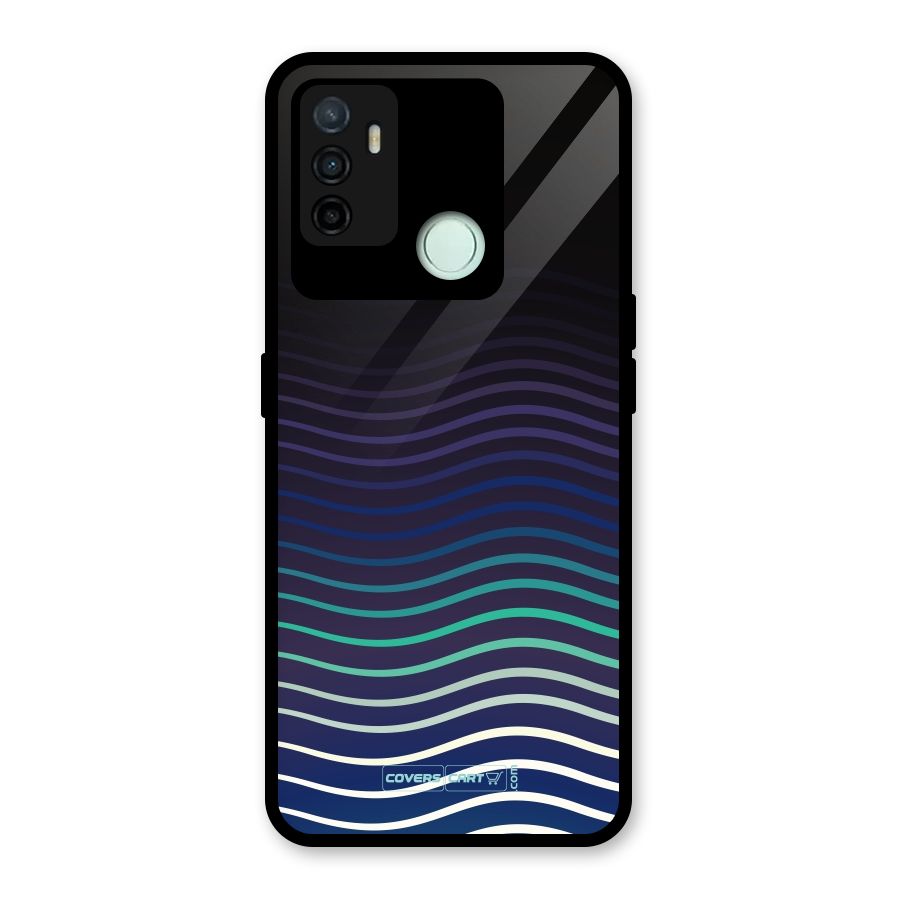 Wavy Stripes Glass Back Case for Oppo A53