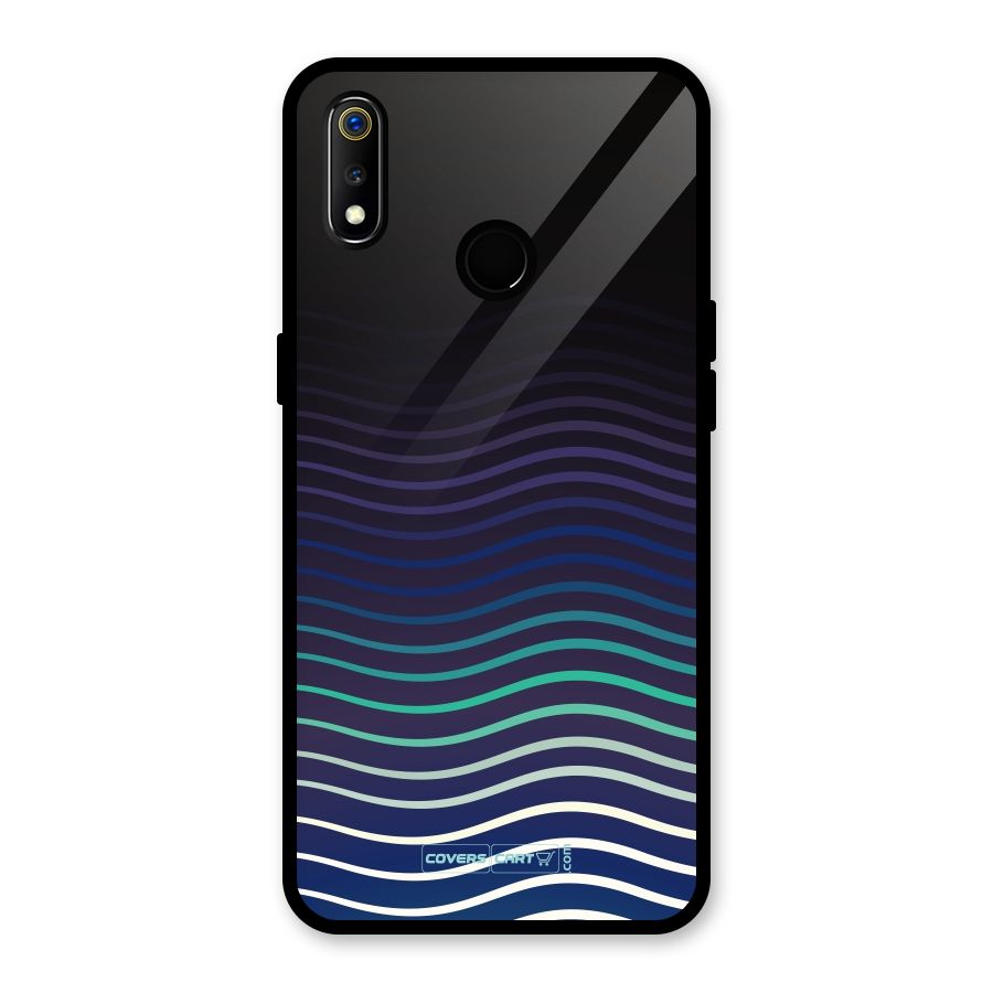 Wavy Stripes Glass Back Case for Realme 3