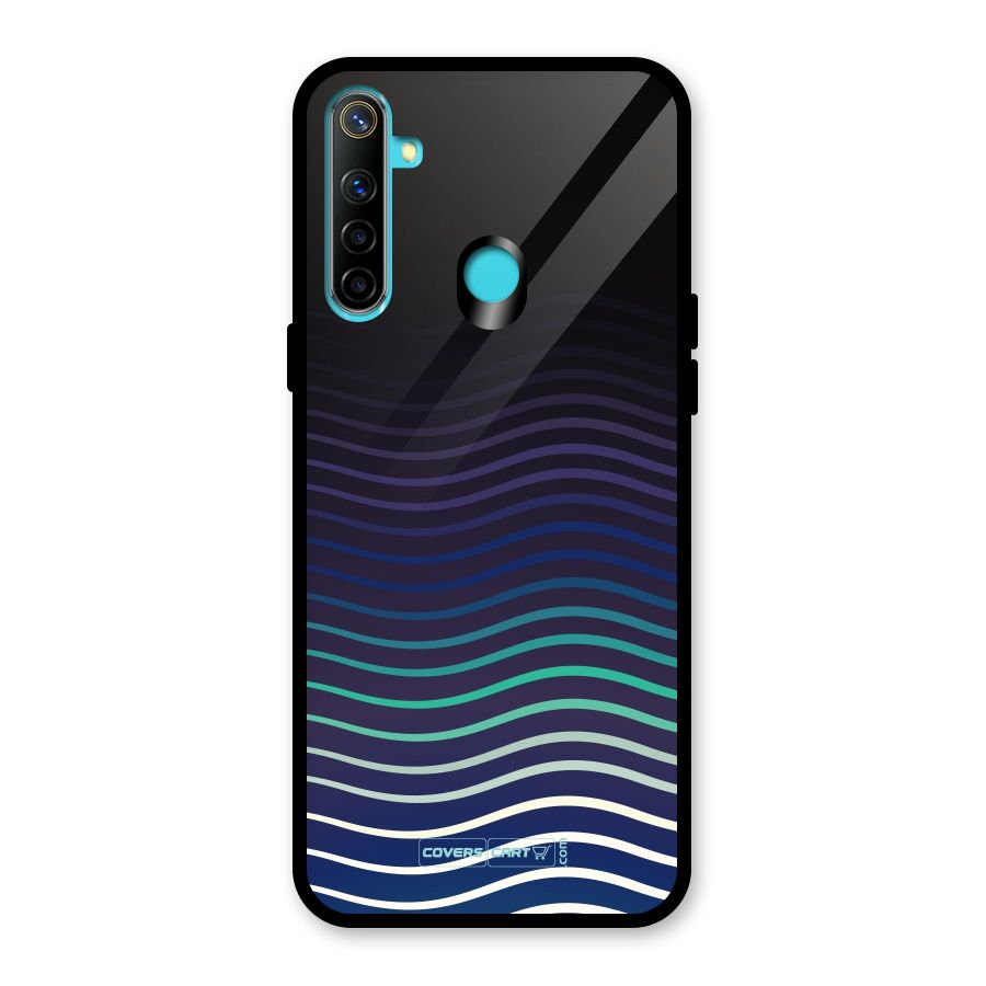 Wavy Stripes Glass Back Case for Realme 5i
