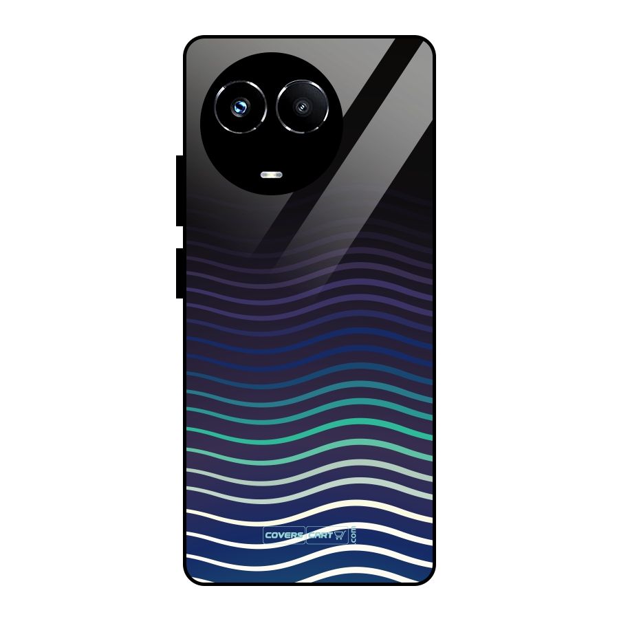 Wavy Stripes Glass Back Case for Realme Narzo 60X