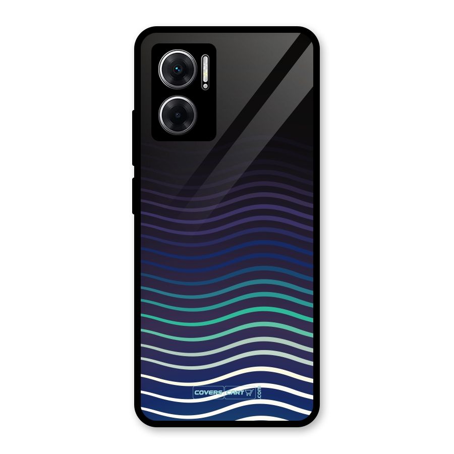 Wavy Stripes Glass Back Case for Redmi 11 Prime 5G