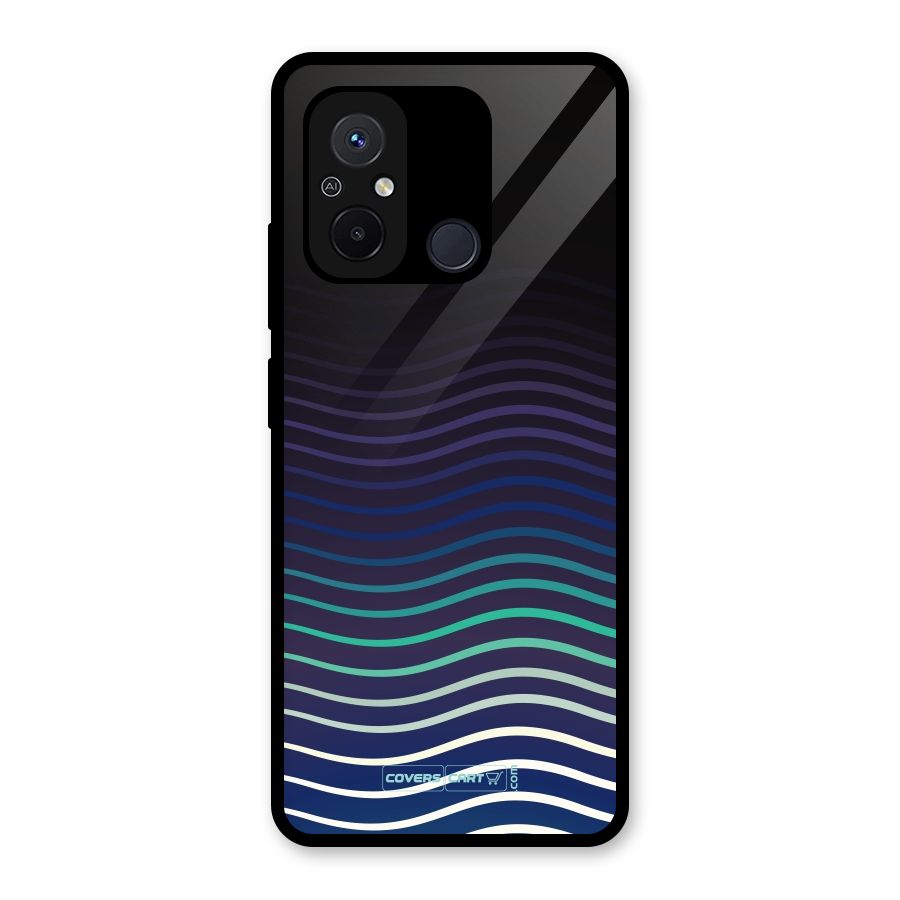 Wavy Stripes Glass Back Case for Redmi 12C