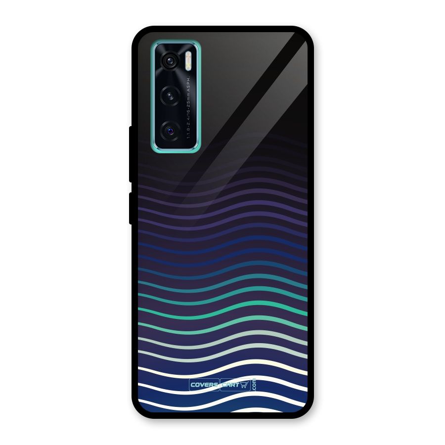 Wavy Stripes Glass Back Case for Vivo V20 SE