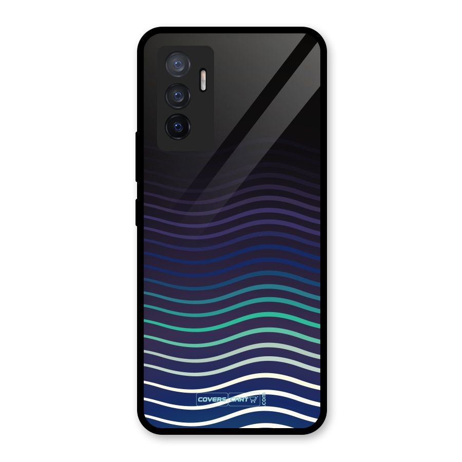 Wavy Stripes Glass Back Case for Vivo V23e
