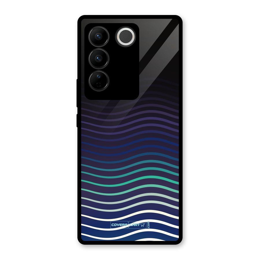 Wavy Stripes Glass Back Case for Vivo V27