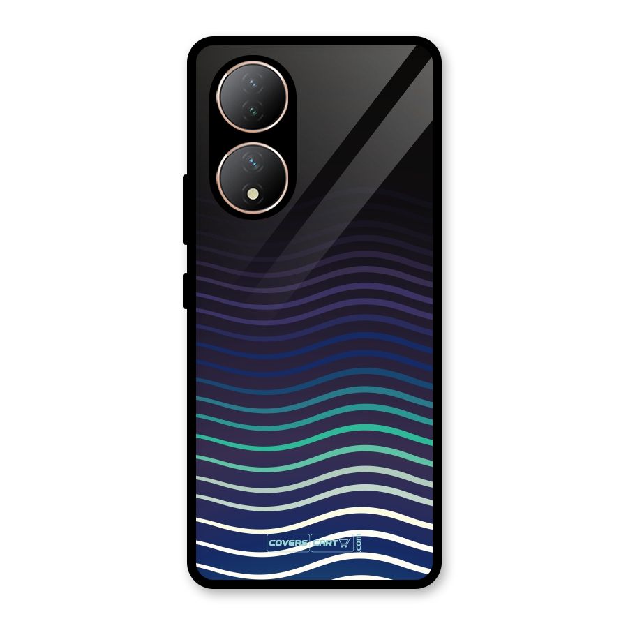 Wavy Stripes Glass Back Case for Vivo Y100A