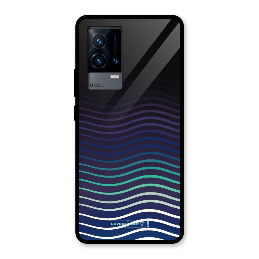 Wavy Stripes Glass Back Case for iQOO 9 5G