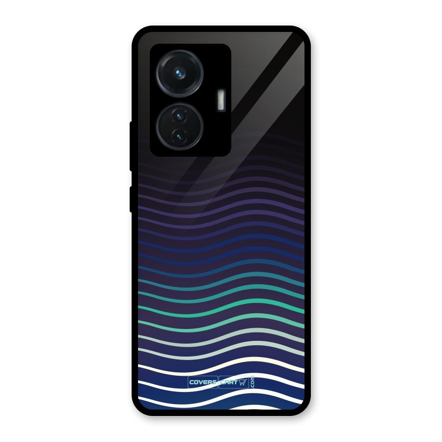 Wavy Stripes Glass Back Case for iQOO Z6 44W