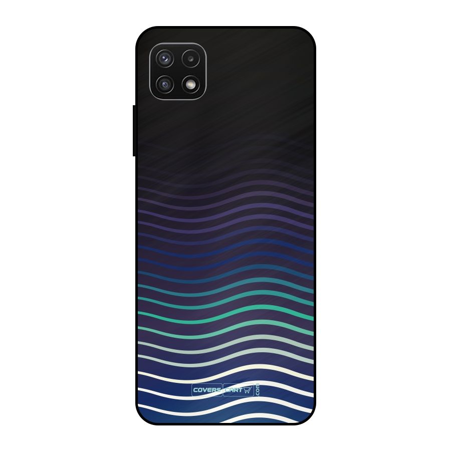 Wavy Stripes Metal Back Case for Galaxy A22 5G