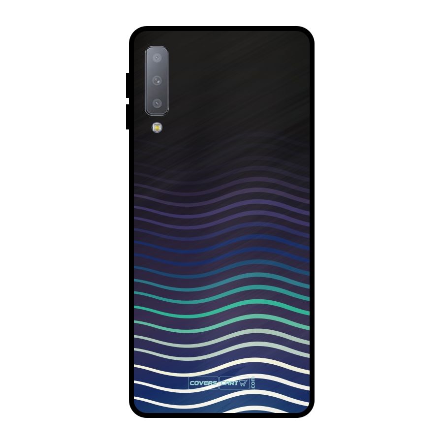 Wavy Stripes Metal Back Case for Galaxy A7 (2018)