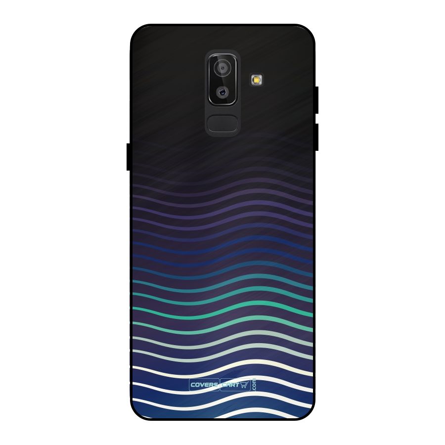 Wavy Stripes Metal Back Case for Galaxy J8
