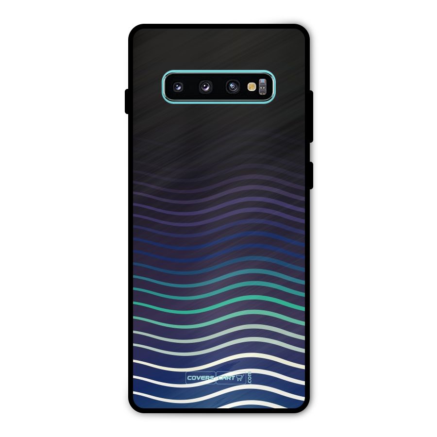 Wavy Stripes Metal Back Case for Galaxy S10 Plus