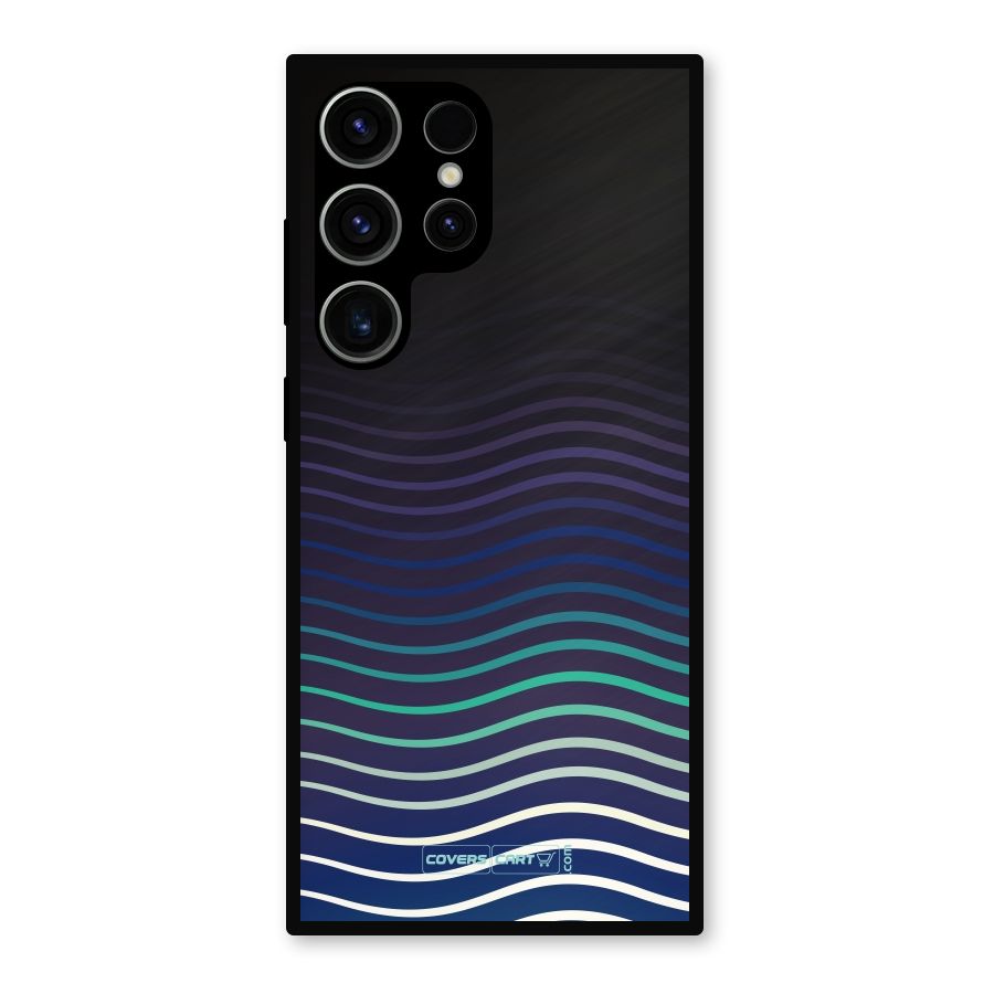 Wavy Stripes Metal Back Case for Galaxy S23 Ultra