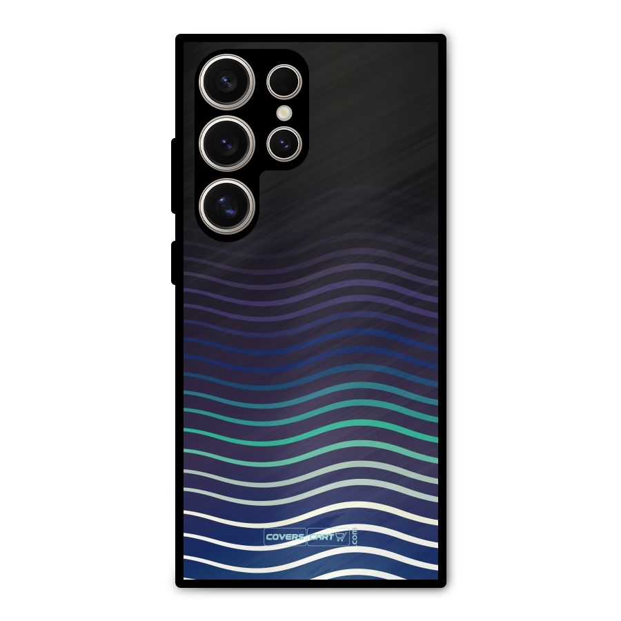 Wavy Stripes Metal Back Case for Galaxy S24 Ultra