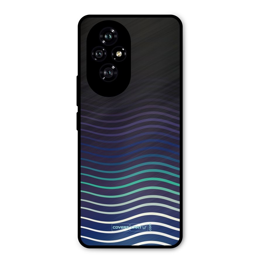 Wavy Stripes Metal Back Case for Honor 200