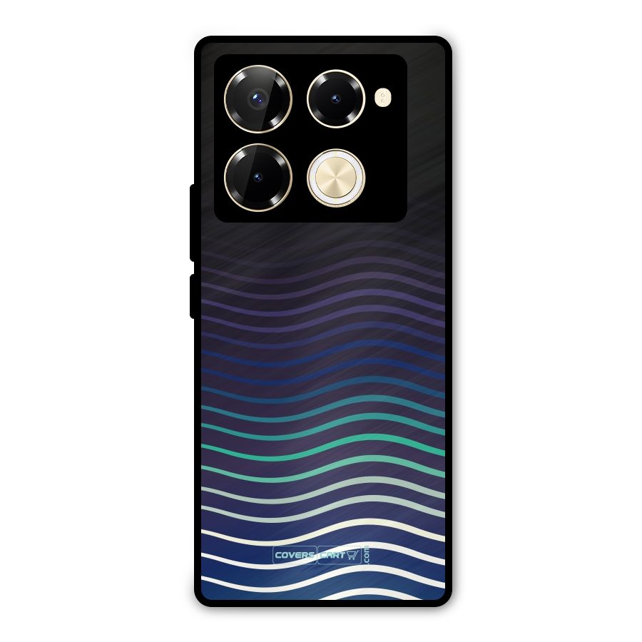 Wavy Stripes Metal Back Case for Infinix Note 40 Pro Plus