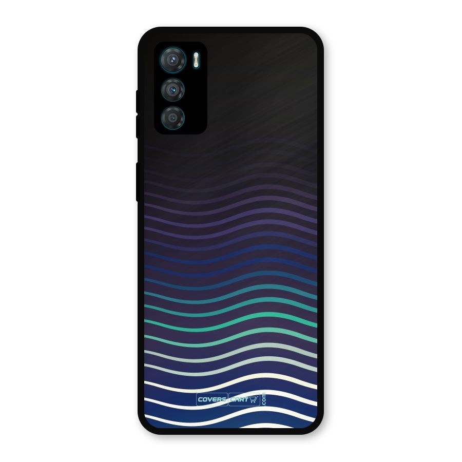 Wavy Stripes Metal Back Case for Moto G42