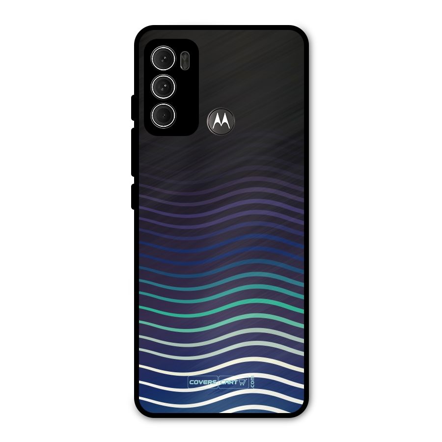 Wavy Stripes Metal Back Case for Moto G60